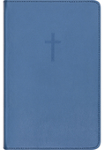 2024 Bibel, blått skinn, medium, register