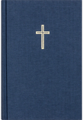2024 Bibel, mørkeblå tekstil, medium