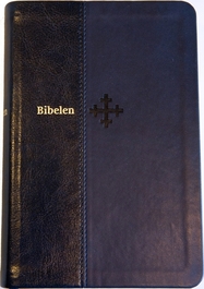 2011 Bibel kunstskinn blå, medium