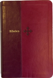 2011 Bibel kunstskinn rød, medium